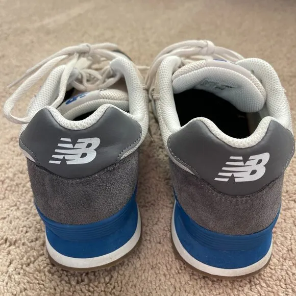 New Balance 515 Mens Size 10 Suede Gray Blue Comfort Logo Sneakers Shoes Trainer