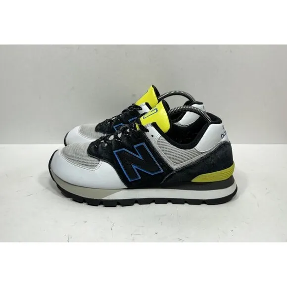 New Balance 574 Rugged Casual Shoes Black White Helium ML574DNI Men’s Size 9.5