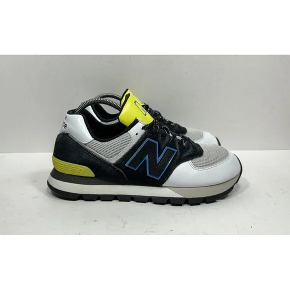 New Balance 574 Rugged Casual Shoes Black White Helium ML574DNI Men’s Size 9.5