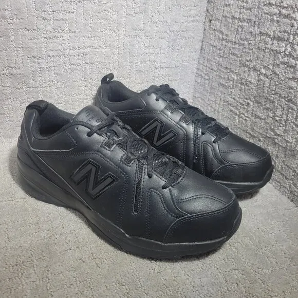New Balance 608 Men's Size 13 4E Black Leather Lace Up Athletic Shoes MX608AB5