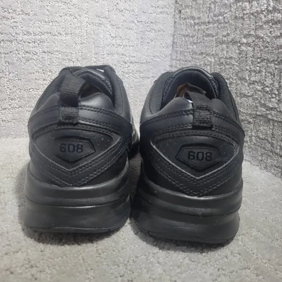 New Balance 608 Men's Size 13 4E Black Leather Lace Up Athletic Shoes MX608AB5