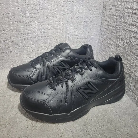 New Balance 608 Men's Size 13 4E Black Leather Lace Up Athletic Shoes MX608AB5