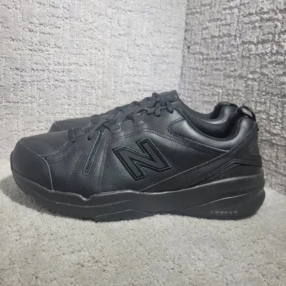 New Balance 608 Men's Size 13 4E Black Leather Lace Up Athletic Shoes MX608AB5