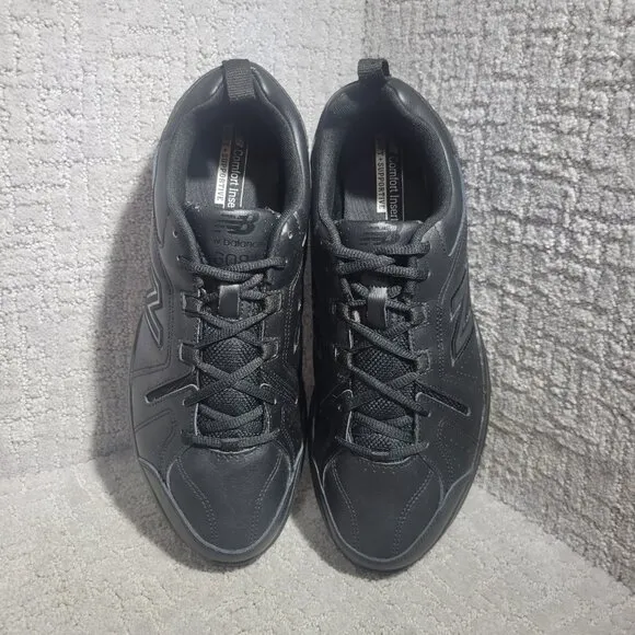 New Balance 608 Men's Size 13 4E Black Leather Lace Up Athletic Shoes MX608AB5