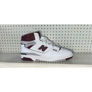 New Balance 650R Mens Leather Athletic Shoes Sneakers Size 8.5 White Burgundy