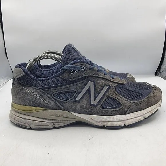 New Balance 990v4 Mens 8.5 Navy Blue Athletic Sneaker Shoes Casual M990NV5