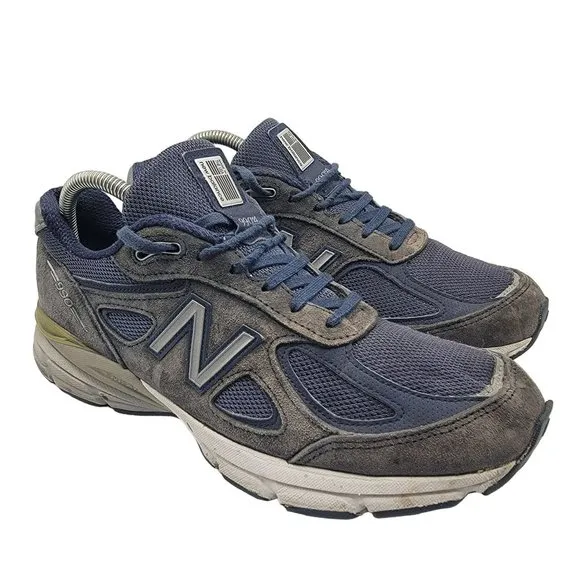 New Balance 990v4 Mens 8.5 Navy Blue Athletic Sneaker Shoes Casual M990NV5
