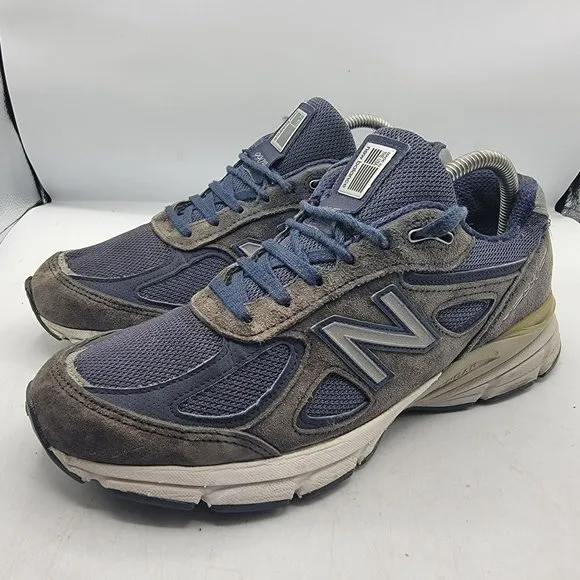 New Balance 990v4 Mens 8.5 Navy Blue Athletic Sneaker Shoes Casual M990NV5