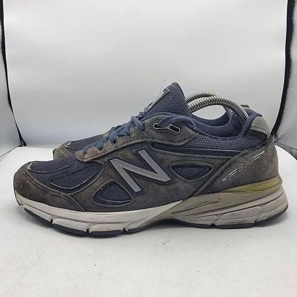 New Balance 990v4 Mens 8.5 Navy Blue Athletic Sneaker Shoes Casual M990NV5