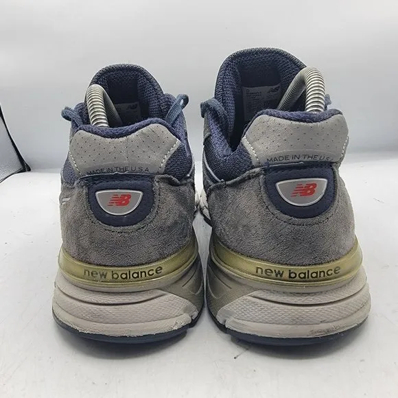 New Balance 990v4 Mens 8.5 Navy Blue Athletic Sneaker Shoes Casual M990NV5