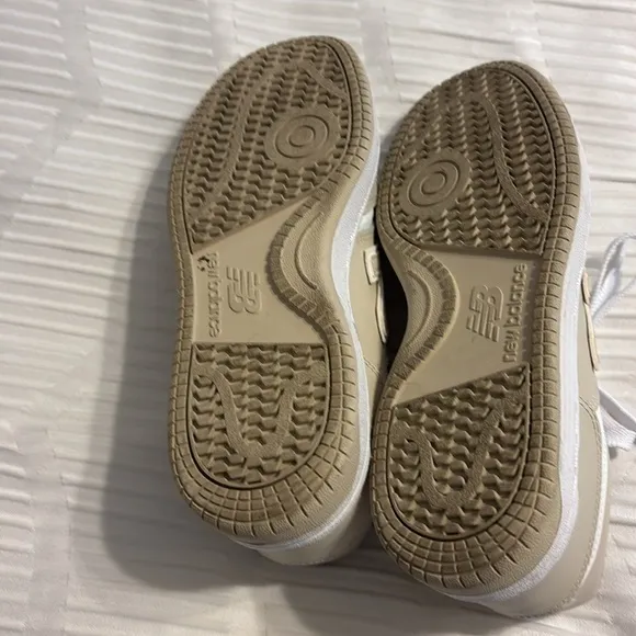 New Balance Cream and White Athletic Shoes