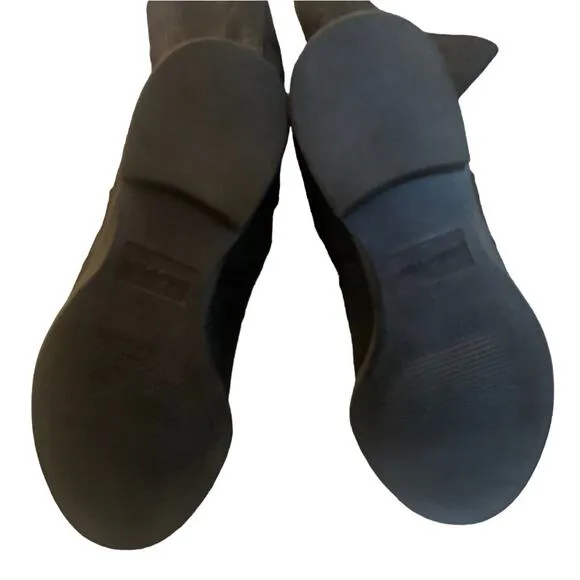 NEW BELLA VITA MAKAYLA BLACK FAUX SUEDE TALL RIDING BOOTS 6 (WIDE CALF)