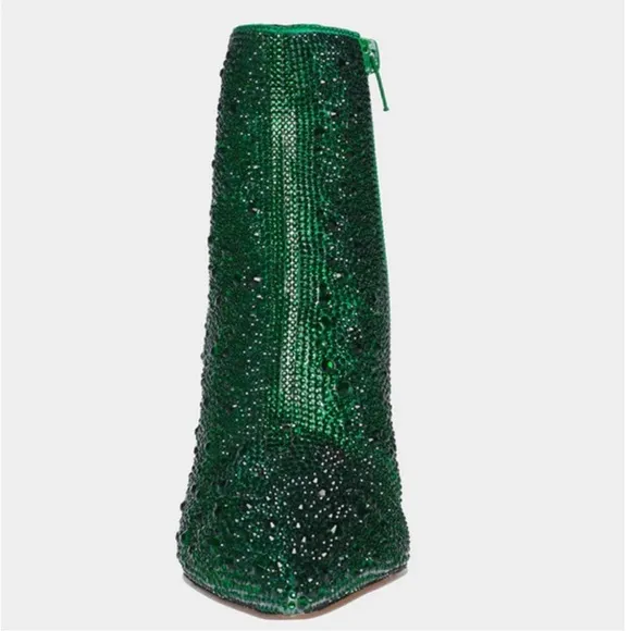 🌸NEW BETSEY JOHNSON CADY EMERALD WOMEN’S ANKLE BOOTS Sz 7 WITH BOX.
