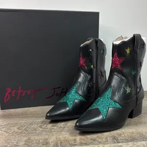 NEW Betsey Johnson EDISON Women’s Rhinestone Embellished Western Boots Size 5.5