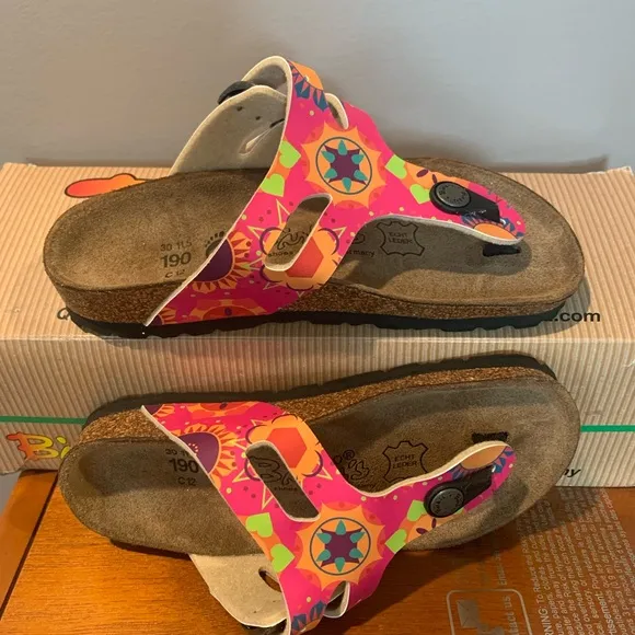 New Birkenstock Birki’s Milo’s Indian Pattern PinkKids Sandals