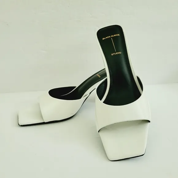 New Black Suede Studio Dia Slide Sandals, Size 8,5