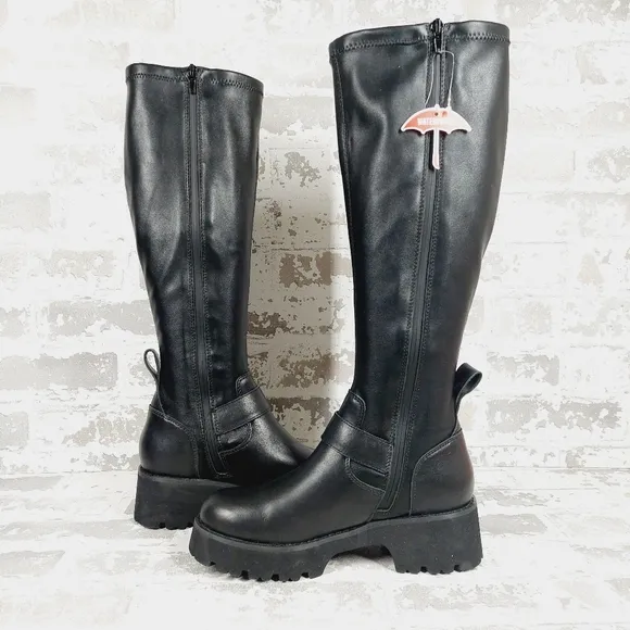 NEW Blondo Vienna Black Leather Waterproof Lug Sole Boots i39