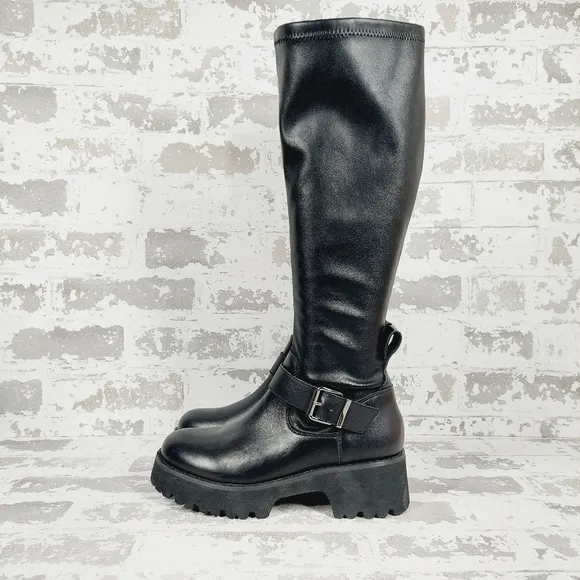 NEW Blondo Vienna Black Leather Waterproof Lug Sole Boots i39
