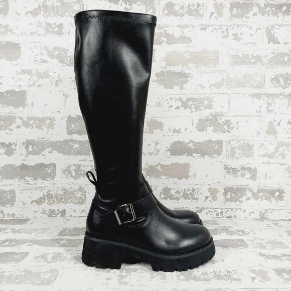 NEW Blondo Vienna Black Leather Waterproof Lug Sole Boots i39