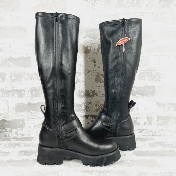 NEW Blondo Vienna Black Leather Waterproof Lug Sole Boots i39