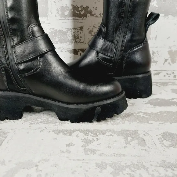 NEW Blondo Vienna Black Leather Waterproof Lug Sole Boots i39