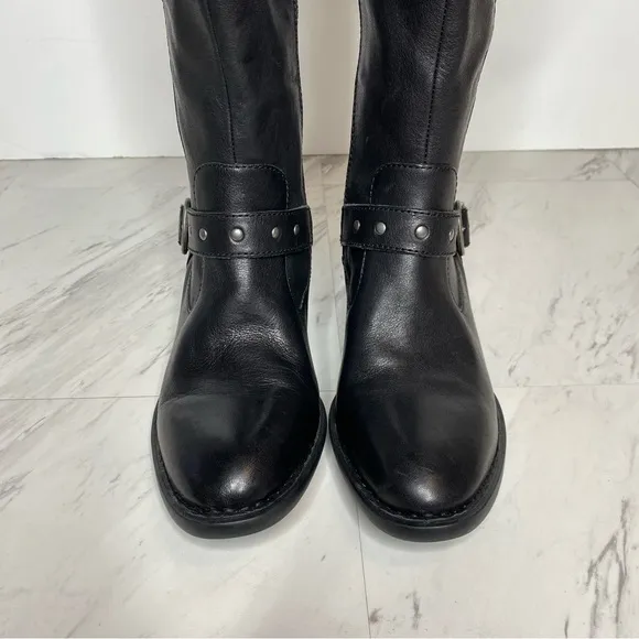 New! Born Alize Black Leather Tall Boot 7M