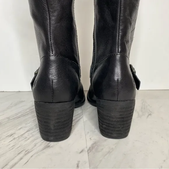 New! Born Alize Black Leather Tall Boot 7M