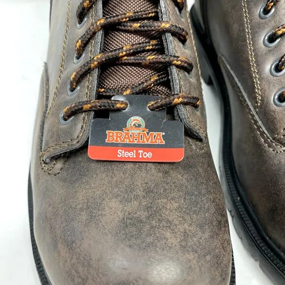 NEW Brahma Steel Toe Brown Work Boots Mens 13