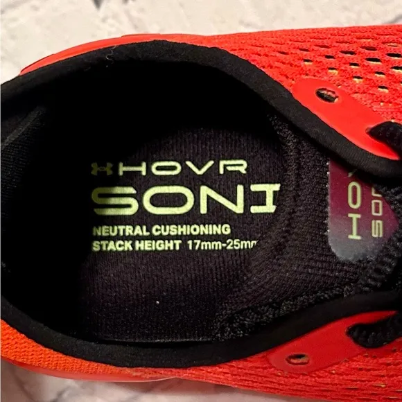 New Bright Orange Under Armour Hovr Athletic Shoes (Boys 4)