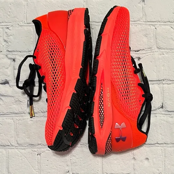 New Bright Orange Under Armour Hovr Athletic Shoes (Boys 4)