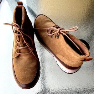 New Cole Haan Grand OS beige suede lace up ankle boots US size 9.5M