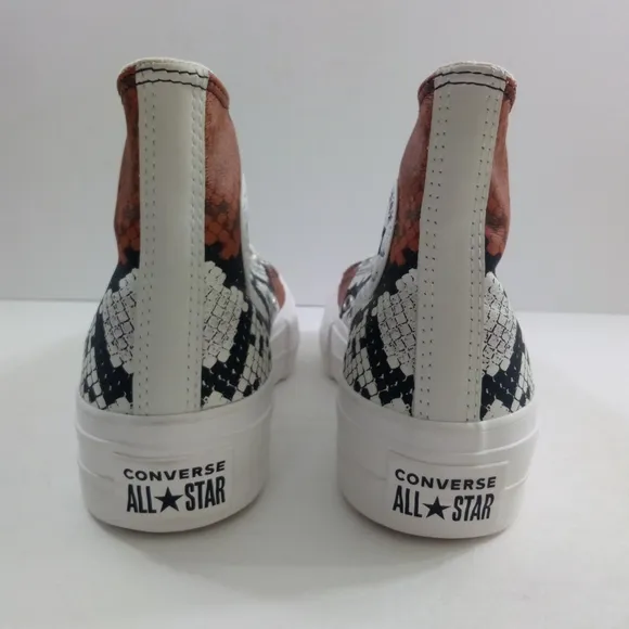 NEW Converse CTAS Lift Hi Women 7.5 Snake Print Platform Leather Shoes 573082C