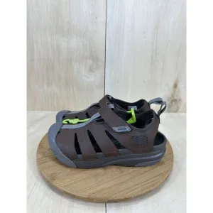 NEW Crocs Yukon Fisherman Brown Leather Closed Toe Sandal Mens Size 7 Womens 8.5