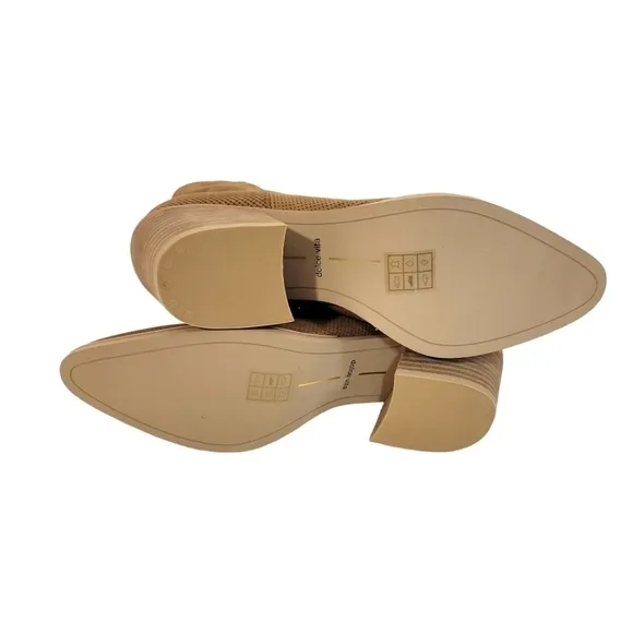 New Dolce Vita Asha Light Brown Perforated Nuback Boots