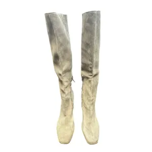 New Dolce Vita Fynn Tall Tan Truffle Suede Boots Wide Calf Women's 9