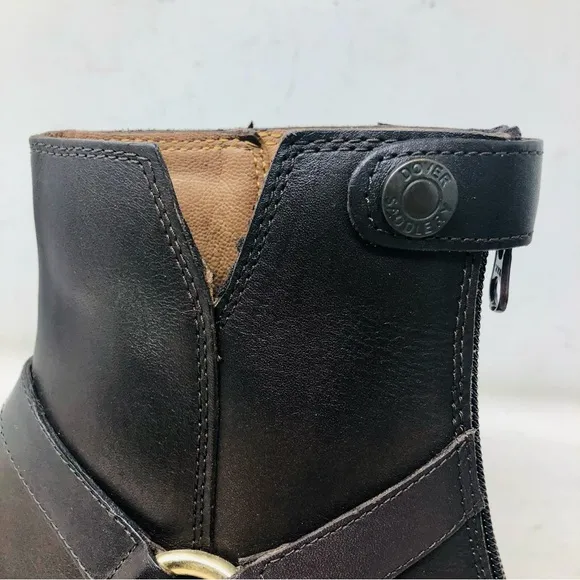 New Dover Saddlery Brown Leather Harness Ankle Boots