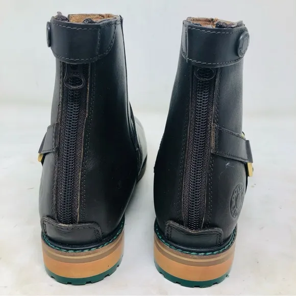 New Dover Saddlery Brown Leather Harness Ankle Boots