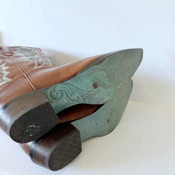 New! Durango Crush 12&quot; Western Snip Toe Golden Brown Sz 9.5