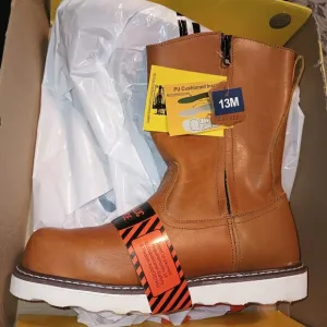 NEW Field N Forest Men’s 12&quot; Wellington Side Zip Work Boots Composite Toe 13