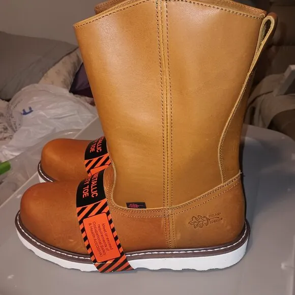 NEW Field N Forest Men’s 12&quot; Wellington Side Zip Work Boots Composite Toe 13