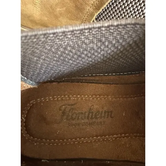 New Florsheim Mens Ankle Boots Sz. 9 Lodge Brown Leather Shoes
