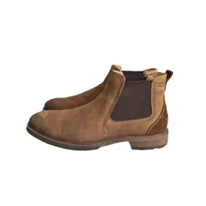 New Florsheim Mens Ankle Boots Sz. 9 Lodge Brown Leather Shoes