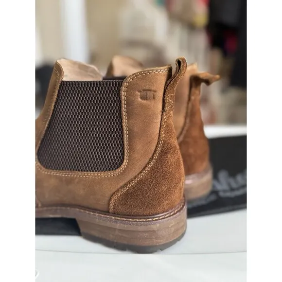 New Florsheim Mens Ankle Boots Sz. 9 Lodge Brown Leather Shoes