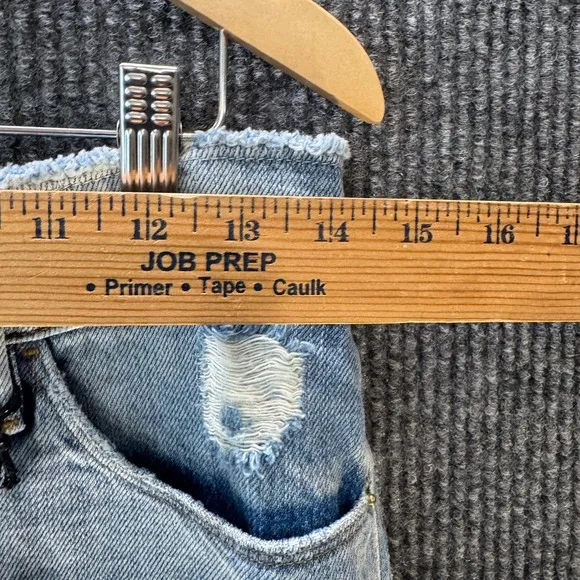 New FRAME Denim Mini Skirt 26 Womens Distressed Light Wash Frayed Hem Y2K Style