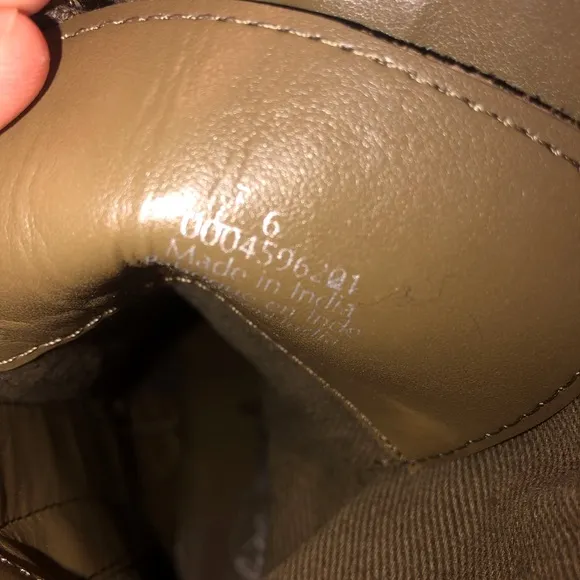 New Free People Anthropologie Arlyn Olive Green Platform Boots Shoes sz 6