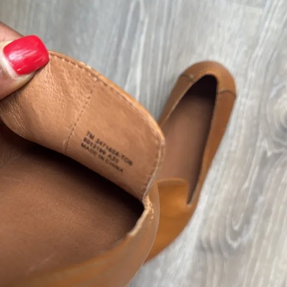 NEW Frye Grace Venetian Brown Leather Slip On Oxford Flats Shoes 7