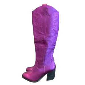 NEW GB Gianni Bini Butter-fly Metallic Cowgirl / Cowboy Western Boots Sz. 6