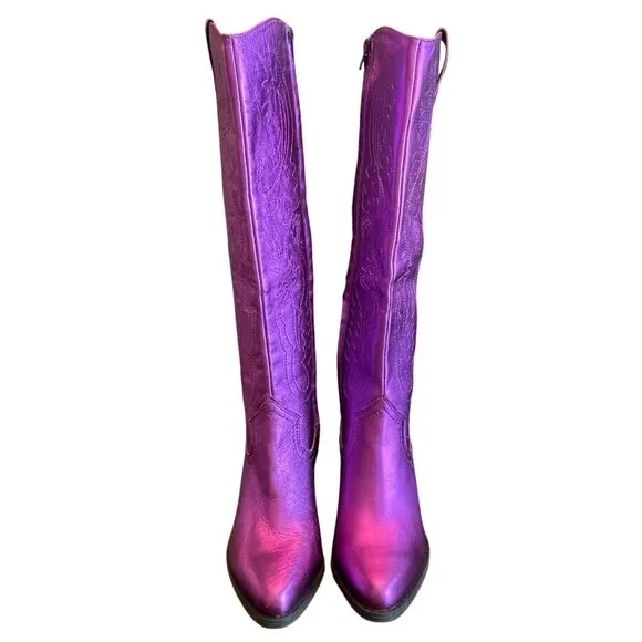 NEW GB Gianni Bini Butter-fly Metallic Cowgirl / Cowboy Western Boots Sz. 6