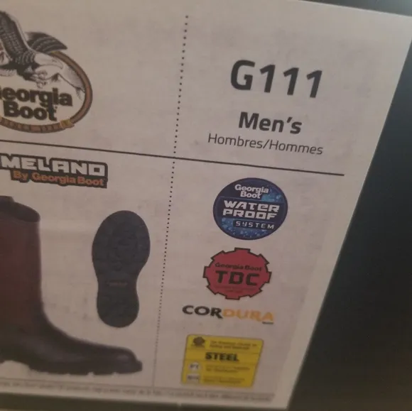 New GEORGIA BOOT &quot;Homeland&quot; G111 Steel Toe Work Boots Size 10M USA