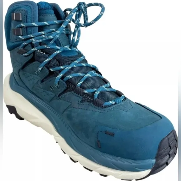 NEW Hoka Womens 10B Kaha 2 Mid GTX Goretex Boots Blue Coral / Graphite Cushioned